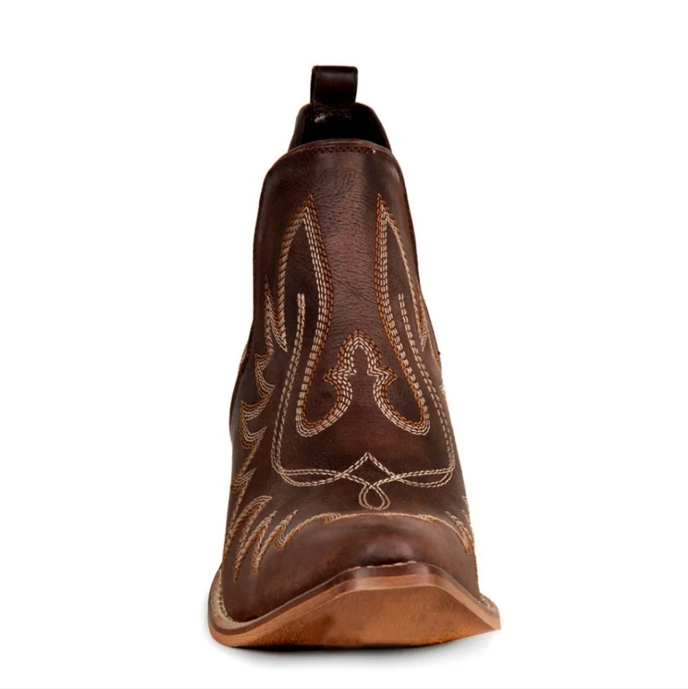 NWT Myra Boho Western Leather Ankle Booties - Picture 3 of 12